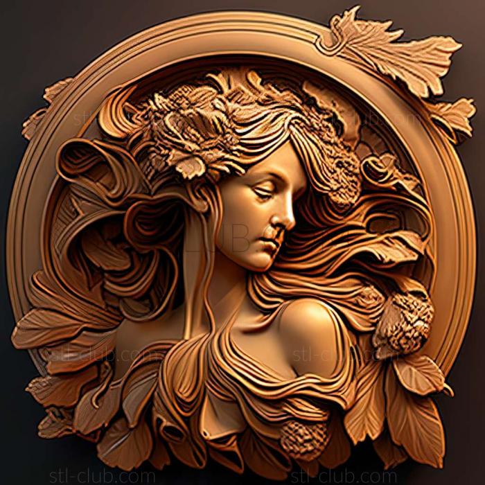 3D model style mucha (STL)